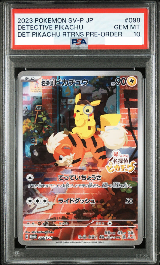 PSA10 Detective Pikachu 98/SV-P Pokemon Japanese Promo